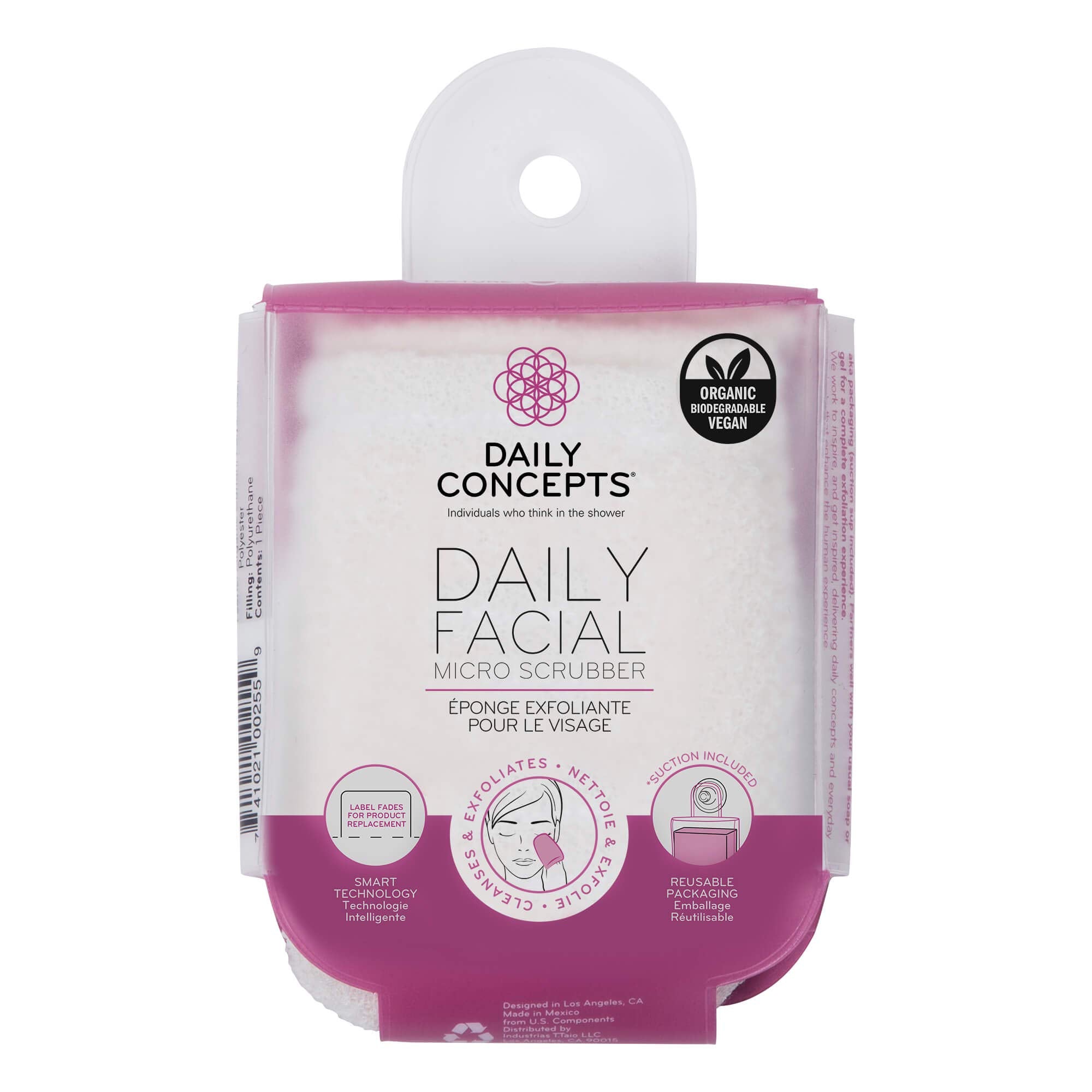 Daily Facial Micro Scrubber - Dual Textured Scrubber For Cleansing And Exfoliating The Face